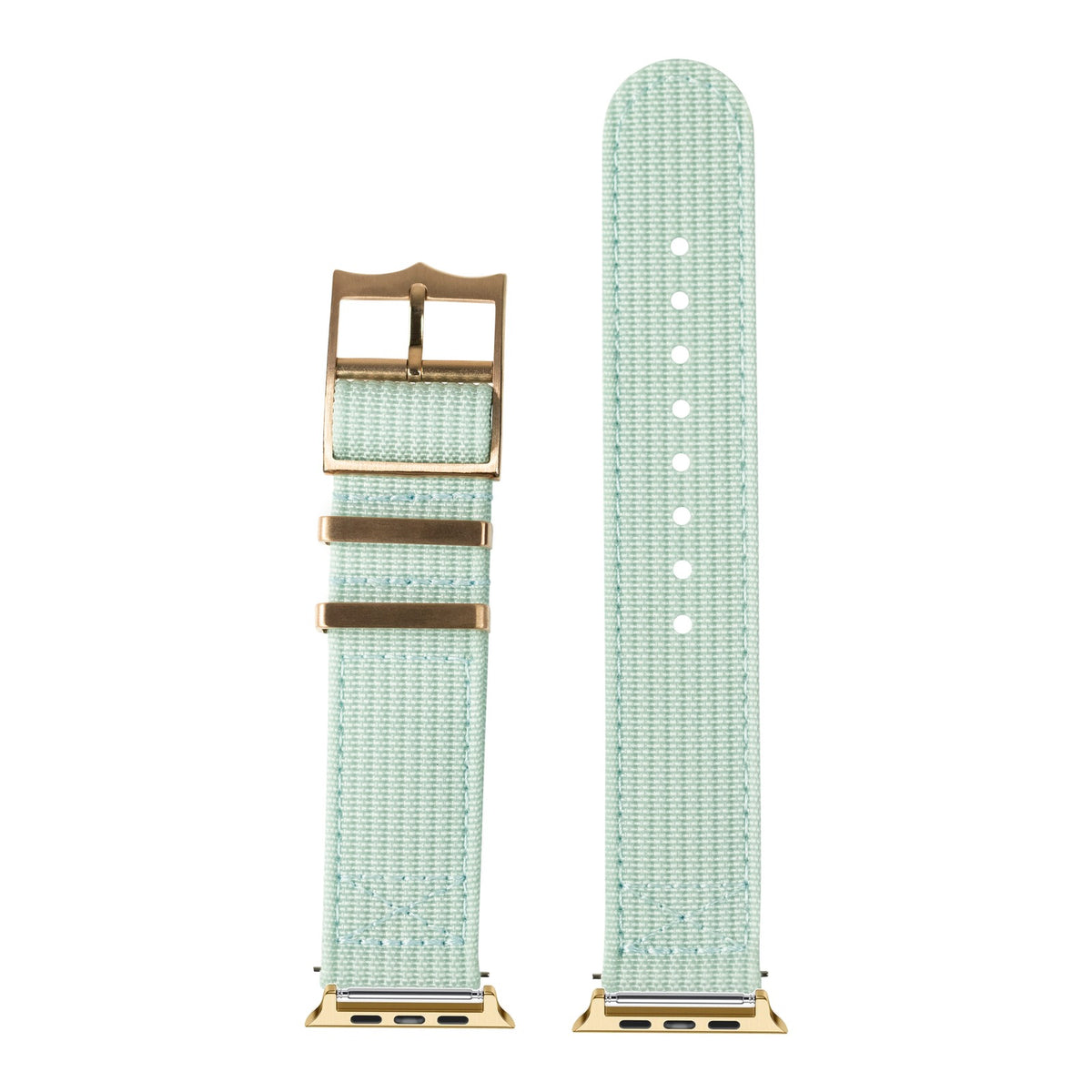 [Apple Watch] Alpha Militex - Light Blue with Gold Apple Watch connecters