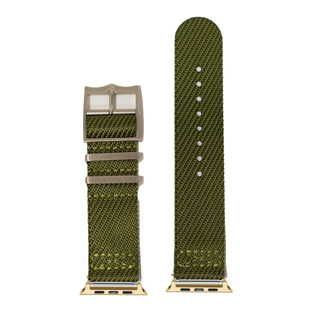 [Apple Watch] Cross Militex - Army Green with Gold Apple Watch connecters