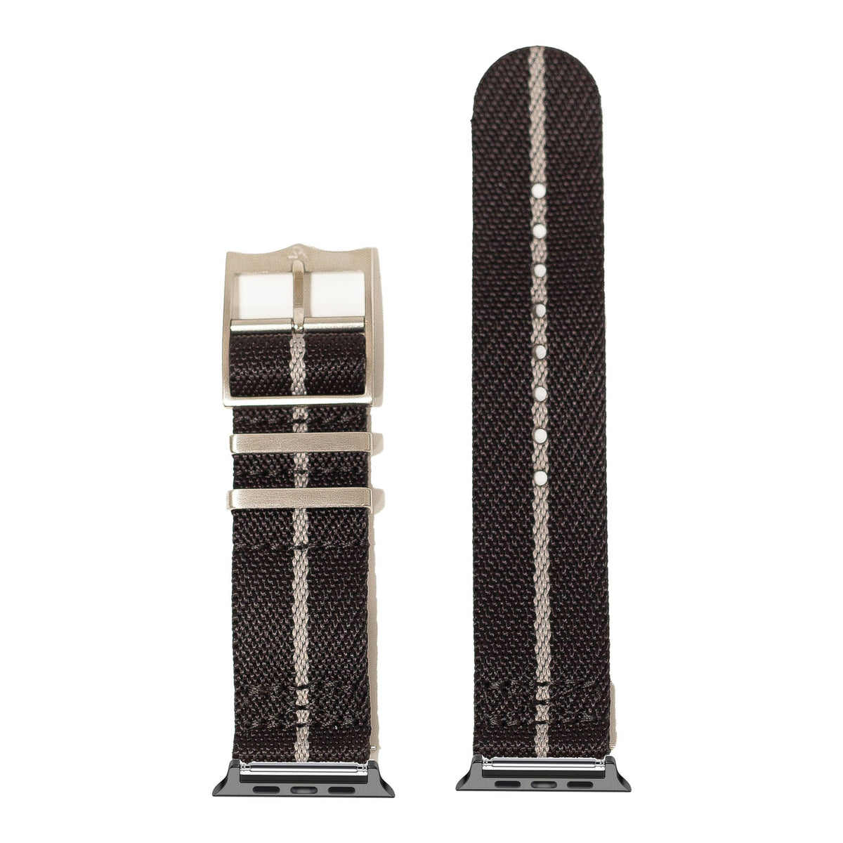 [Apple Watch] Cross Militex - Black / Grey with Black Apple Watch connecters