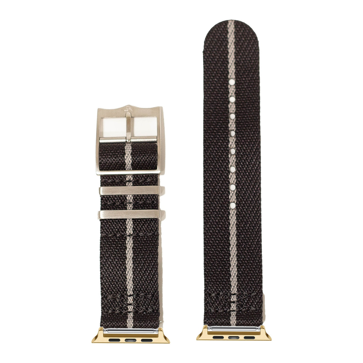 [Apple Watch] Cross Militex - Black / Grey with Gold Apple Watch connecters