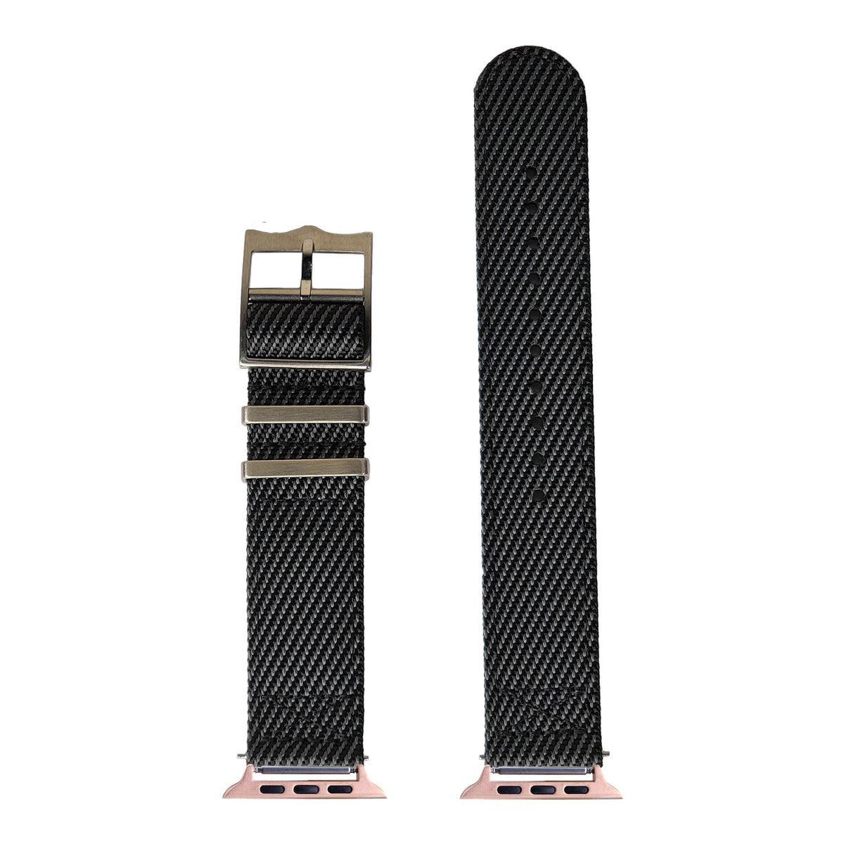 [Apple Watch] Cross Militex - Dark Grey with Rose Gold Apple Watch connecters