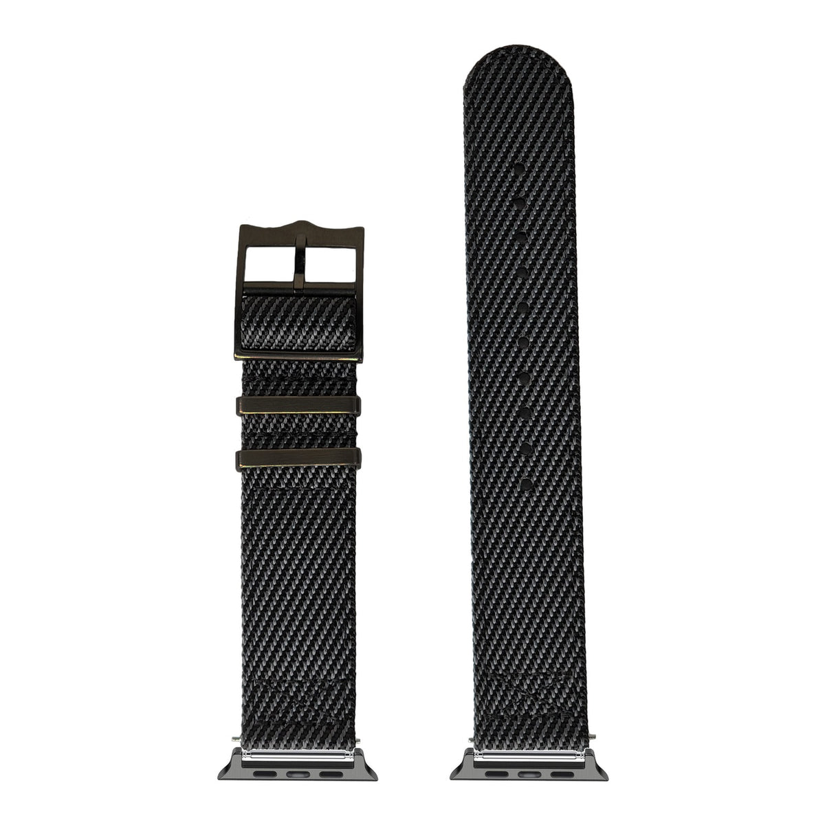 [Apple Watch] Cross Militex - Dark Grey [Black Hardware] with Black Apple Watch connecters
