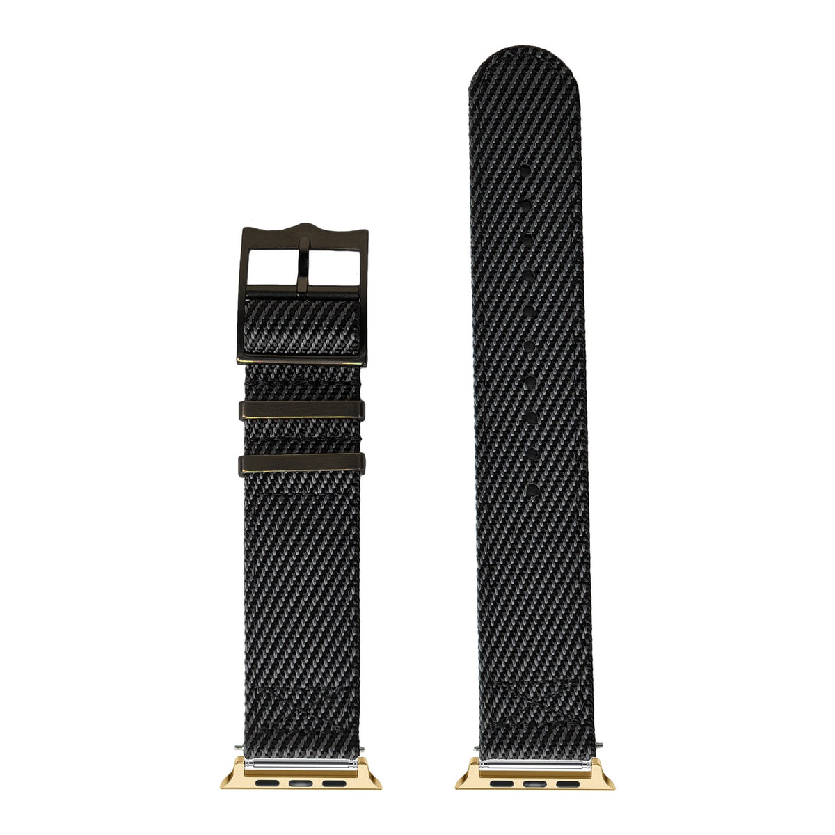 [Apple Watch] Cross Militex - Dark Grey [Black Hardware] with Gold Apple Watch connecters