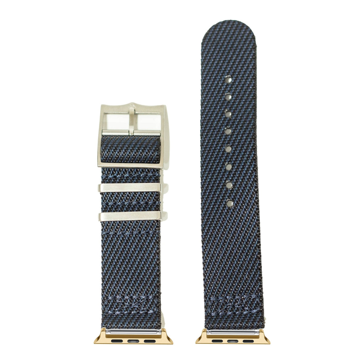 [Apple Watch] Cross Militex - Night Blue with Gold Apple Watch connecters