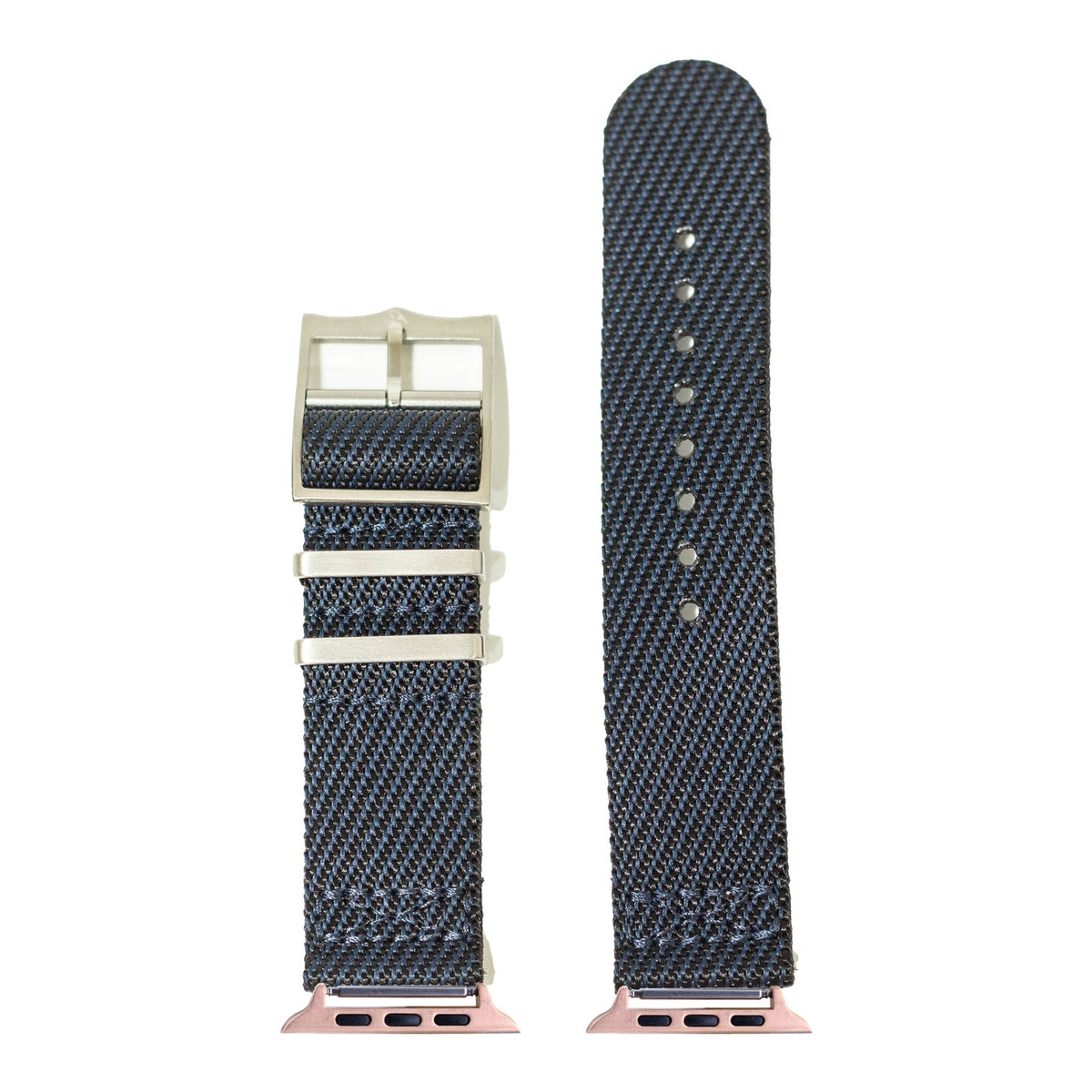 [Apple Watch] Cross Militex - Night Blue with Rose Gold Apple Watch connecters