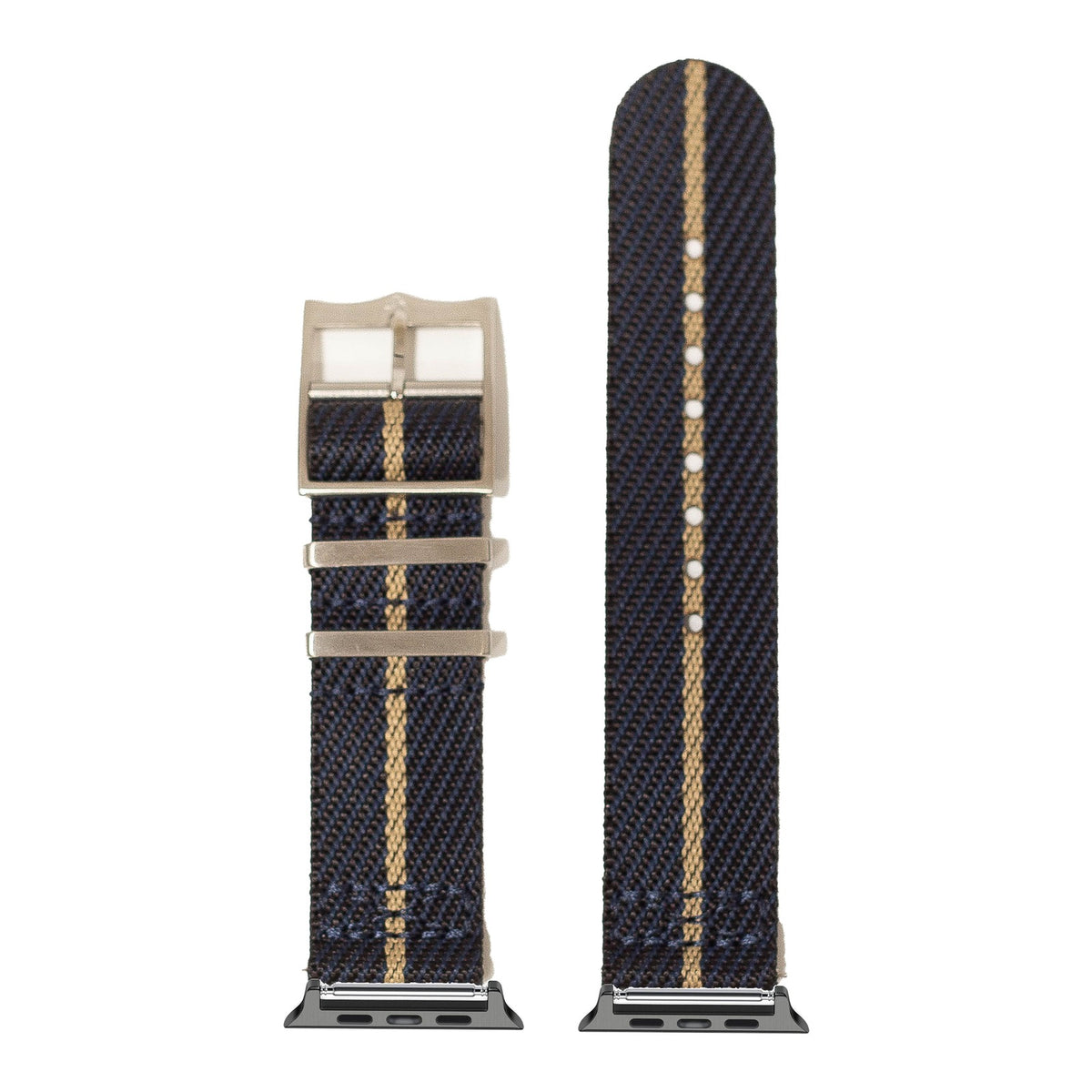 [Apple Watch] Cross Militex - Night Blue / Wheat with Black Apple Watch connecters
