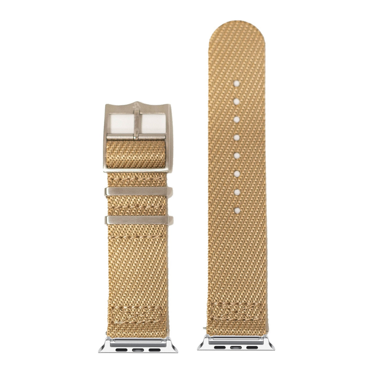 [Apple Watch] Cross Militex - Wheat with Silver Apple Watch connecters