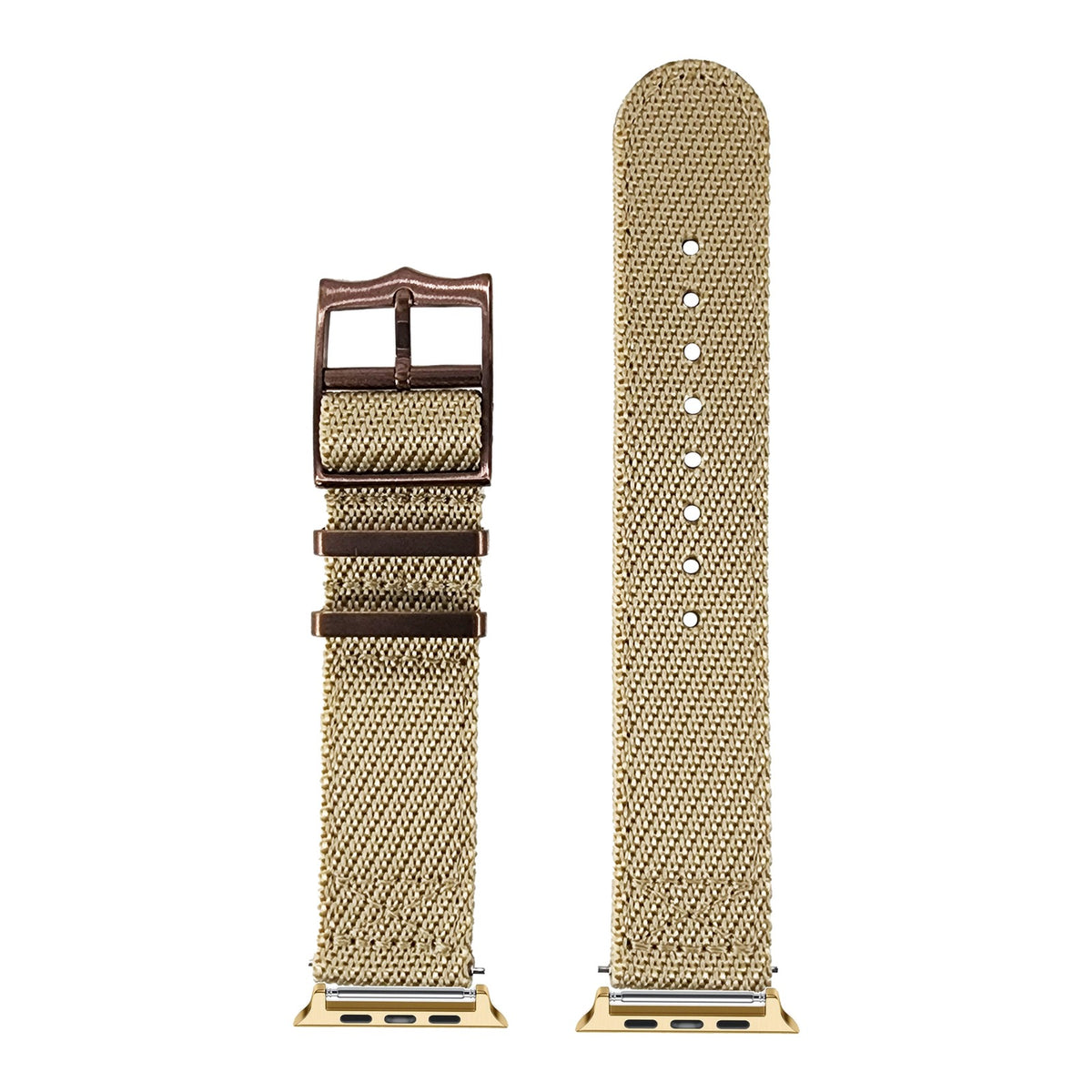 [Apple Watch] Cross Militex - Wheat [Bronze Coloured Hardware] with Gold Apple Watch connecters