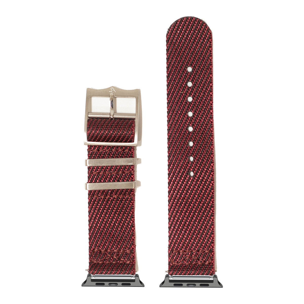 [Apple Watch] Cross Militex - Wine Red with Black Apple Watch connecters