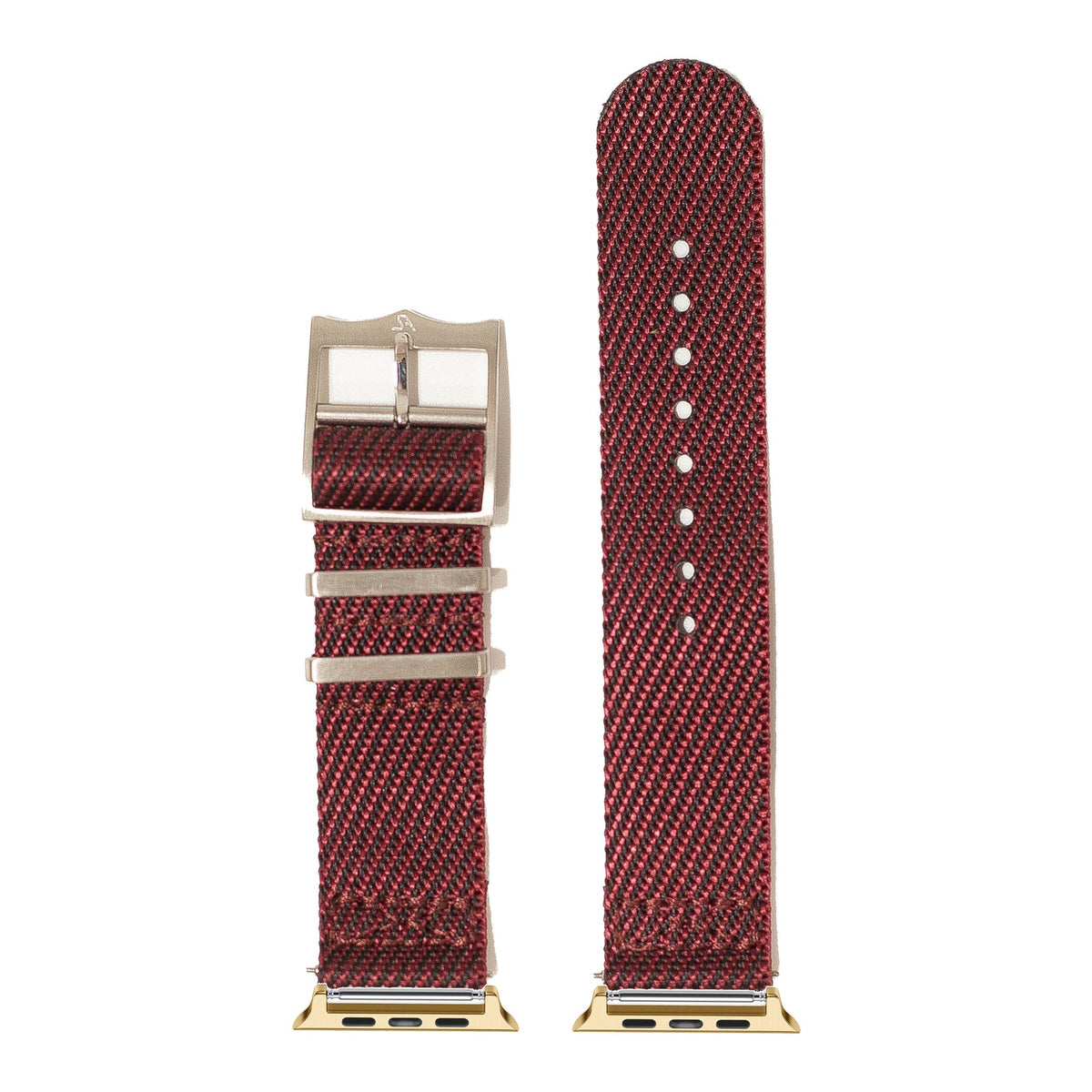 [Apple Watch] Cross Militex - Wine Red with Gold Apple Watch connecters
