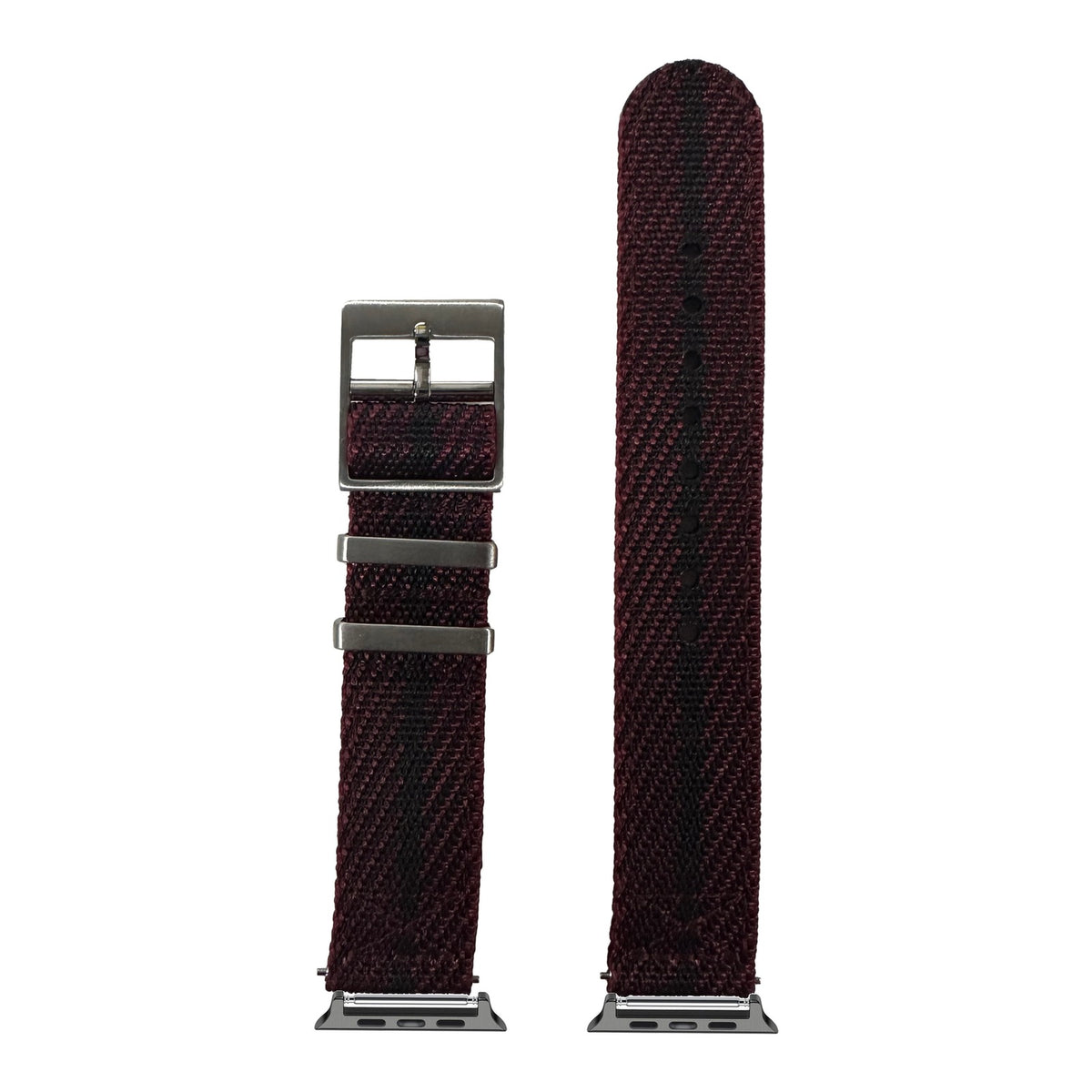 [Apple Watch] Cross Militex - Wine Red / Black with Black Apple Watch connecters