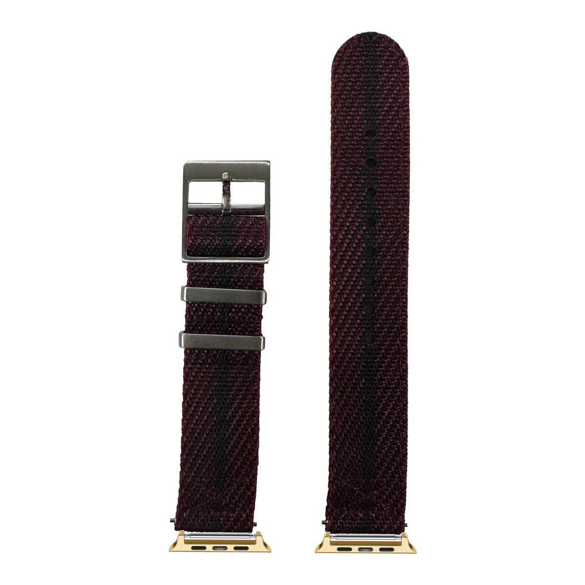 [Apple Watch] Cross Militex - Wine Red / Black with Gold Apple Watch connecters
