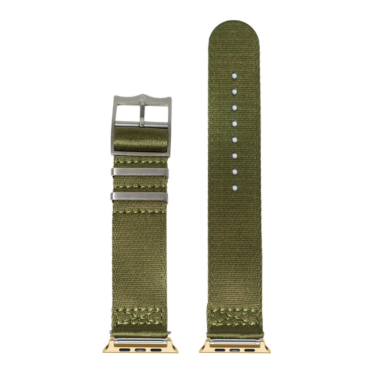 [Apple Watch] Ultra Militex - Army Green with Gold Apple Watch connecters