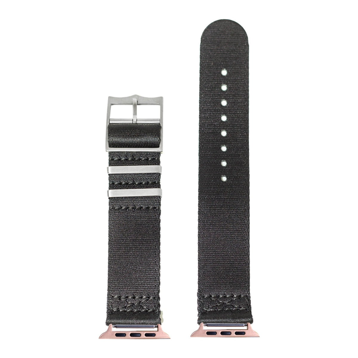 [Apple Watch] Ultra Militex - Black with Rose Gold Apple Watch connecters
