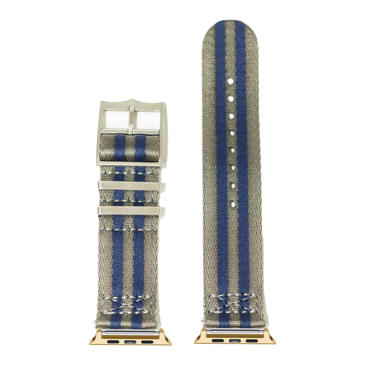 [Apple Watch] Ultra Militex - Blue Steel with Gold Apple Watch connecters