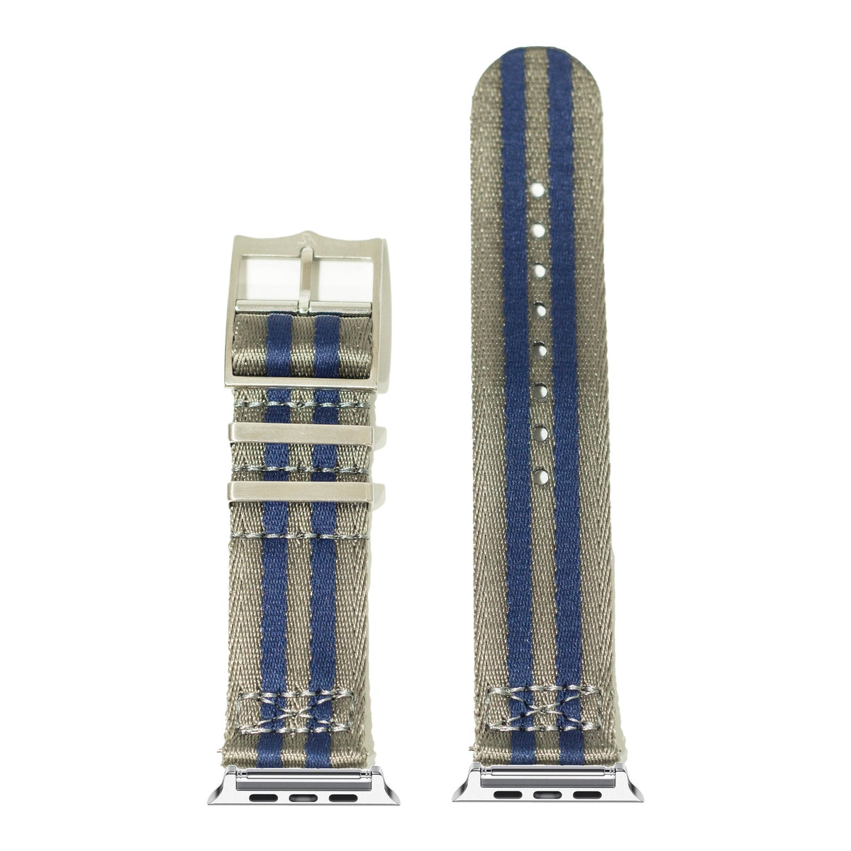 [Apple Watch] Ultra Militex - Blue Steel with Silver Apple Watch connecters