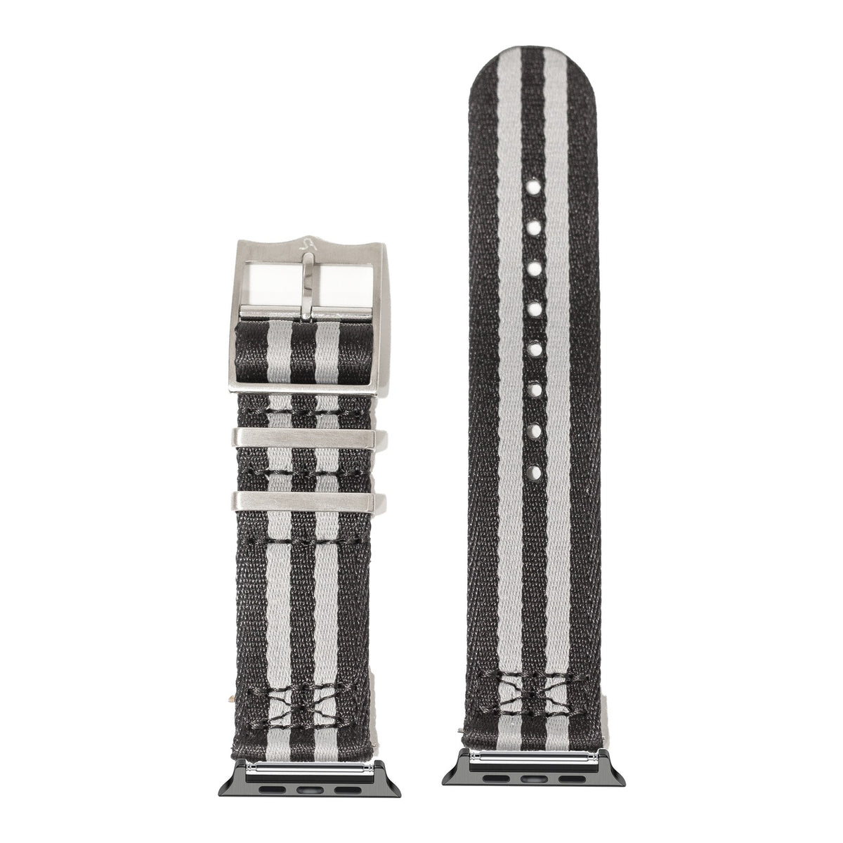 [Apple Watch] Ultra Militex - Bond (Black/Grey) with Black Apple Watch connecters