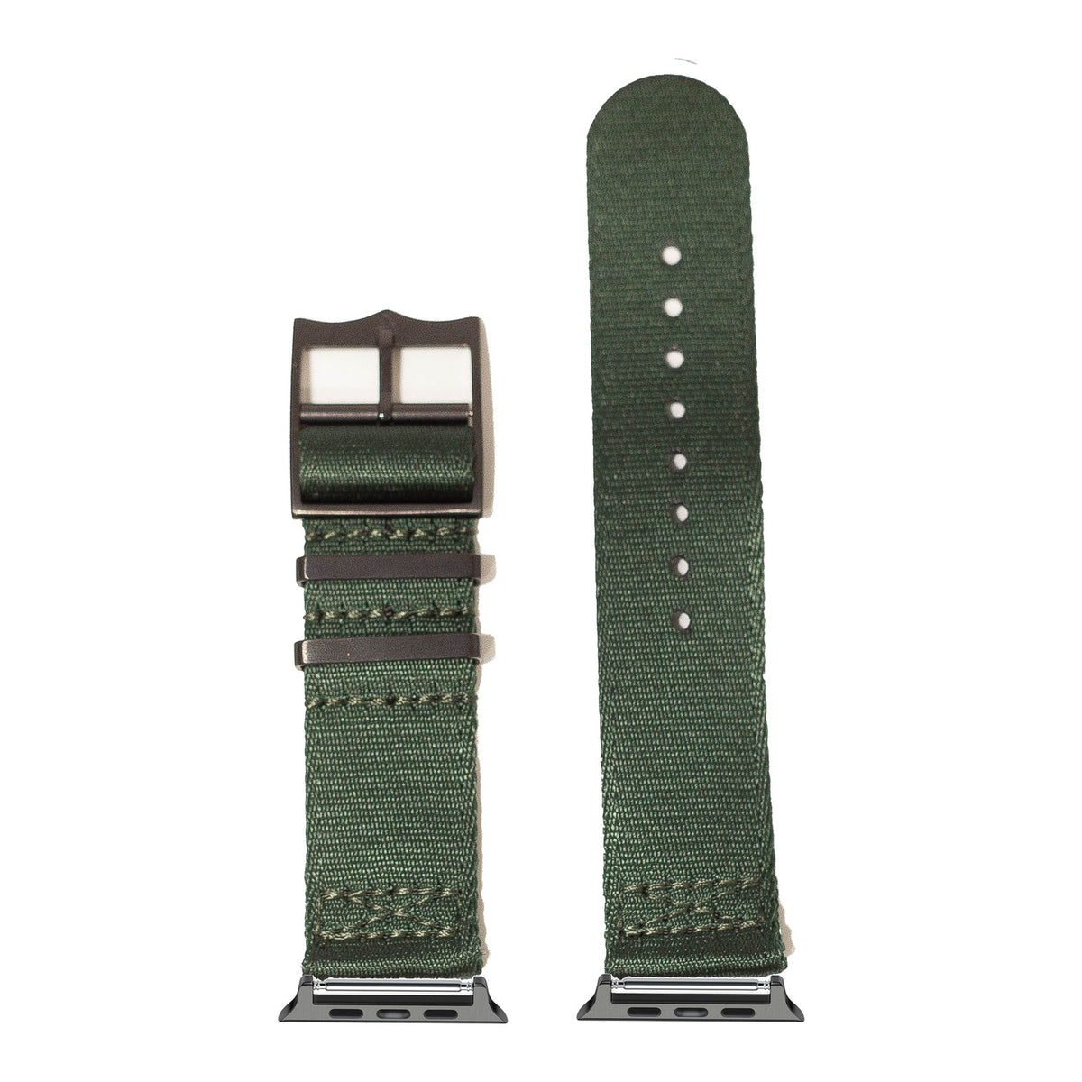 [Apple Watch] Ultra Militex - Forest Green [Black Hardware] with Black Apple Watch connecters