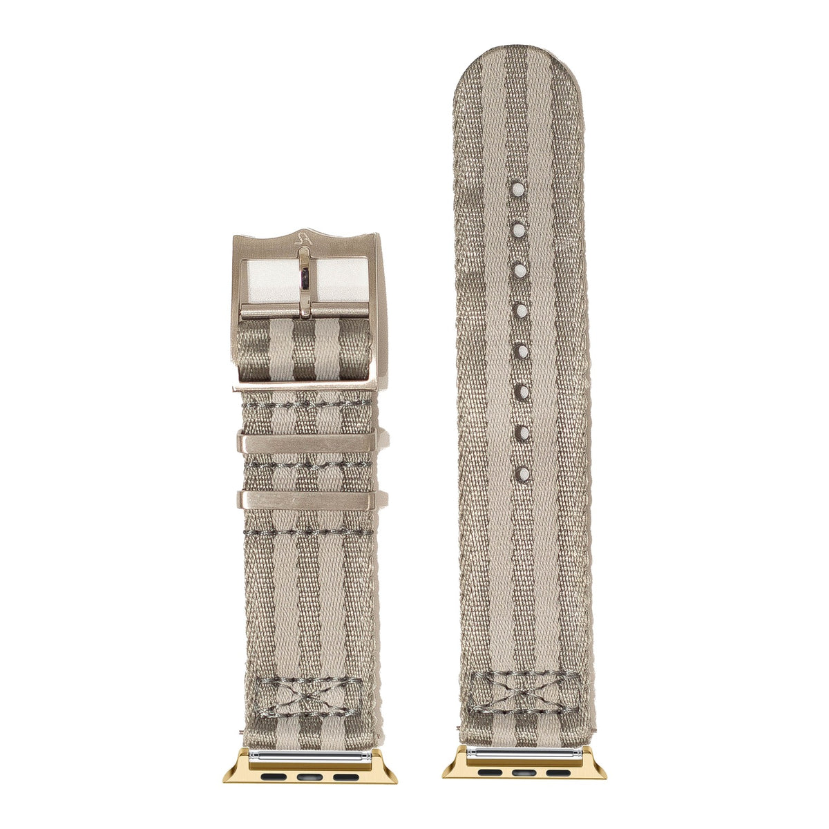 [Apple Watch] Ultra Militex - Grey / Light Grey with Gold Apple Watch connecters