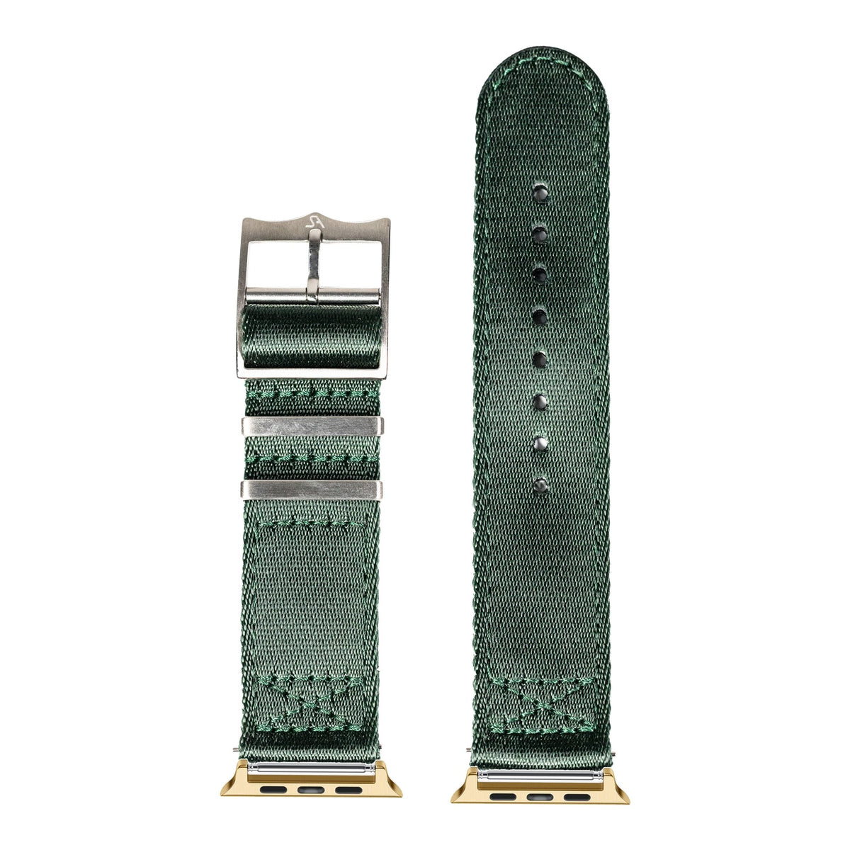 [Apple Watch] Ultra Militex - Forest Green with Gold Apple Watch connecters
