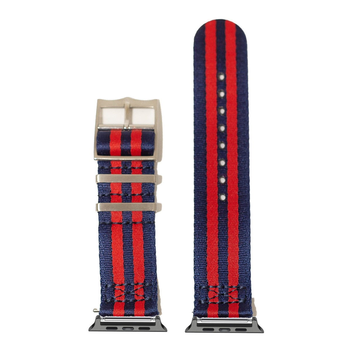 [Apple Watch] Ultra Militex - Navy Blue / Red with Black Apple Watch connecters