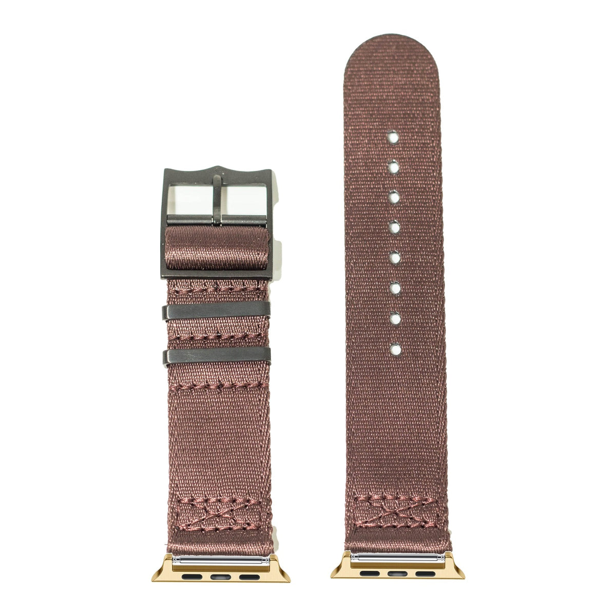 [Apple Watch] Ultra Militex - Stealth Brown [Black Hardware] with Gold Apple Watch connecters