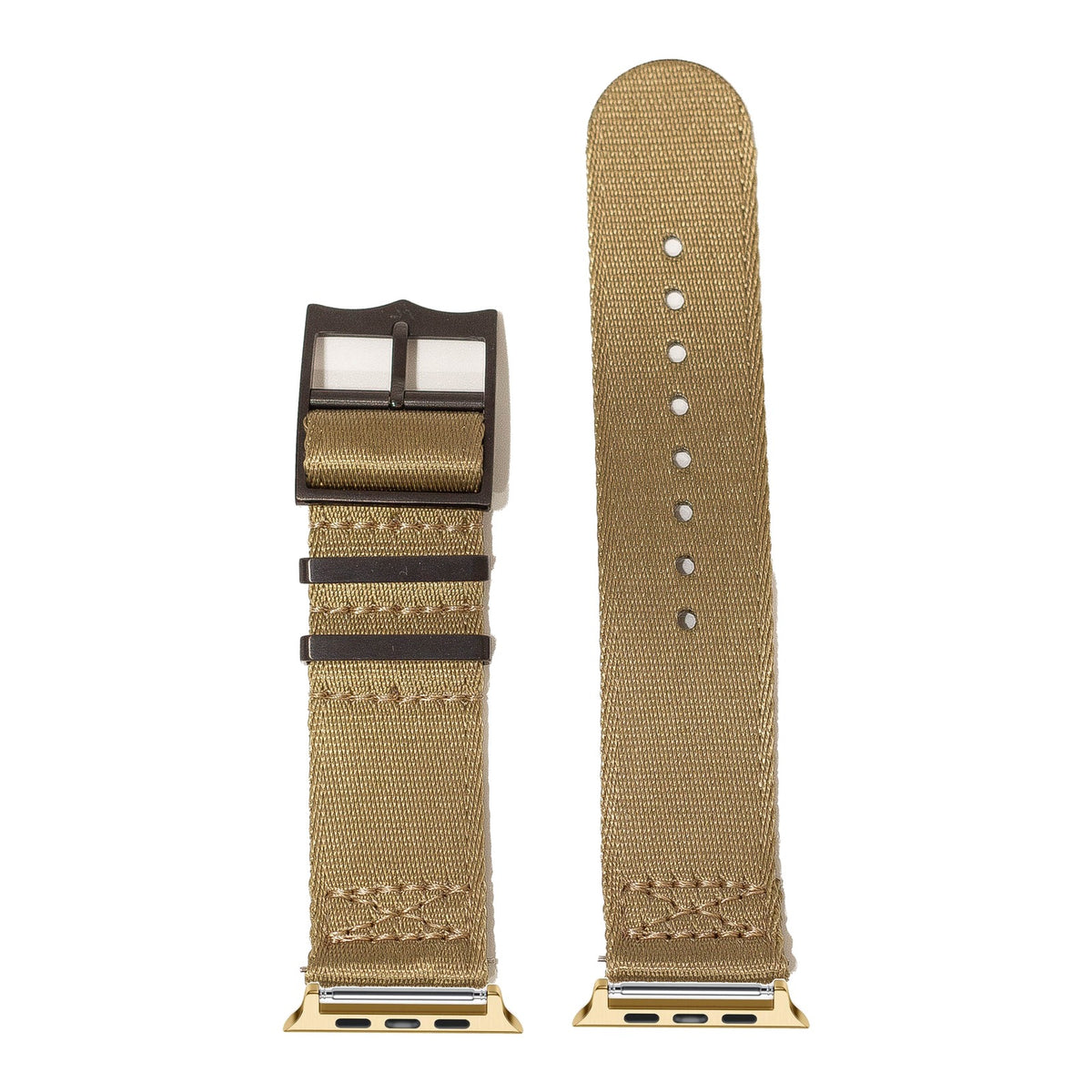 [Apple Watch] Ultra Militex - Stealth Desert Sand [Black Hardware] with Gold Apple Watch connecters