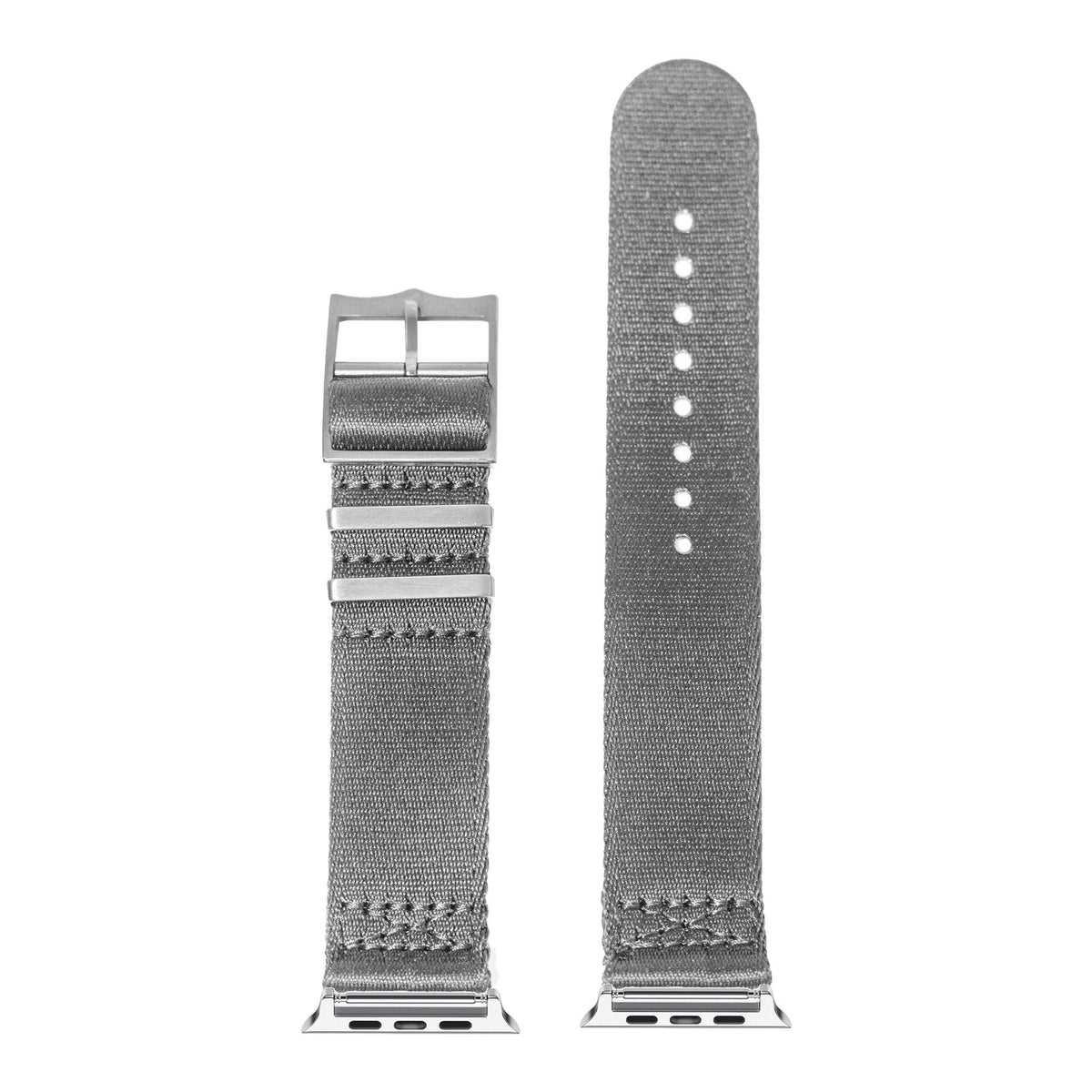 [Apple Watch] Ultra Militex - Grey with Silver Apple Watch connecters