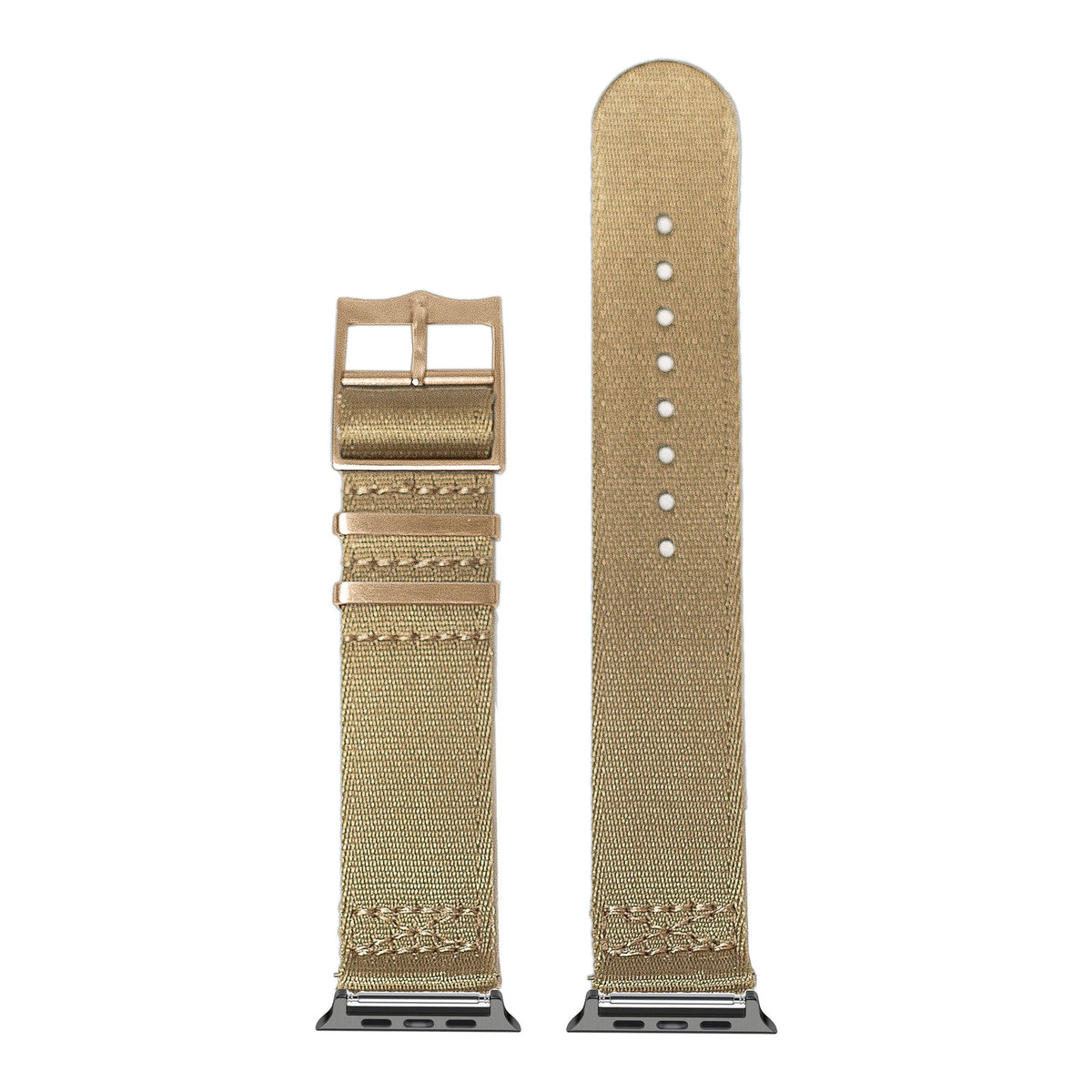 [Apple Watch] Ultra Militex - Desert Sand [Rose Gold Hardware] with Black Apple Watch connecters