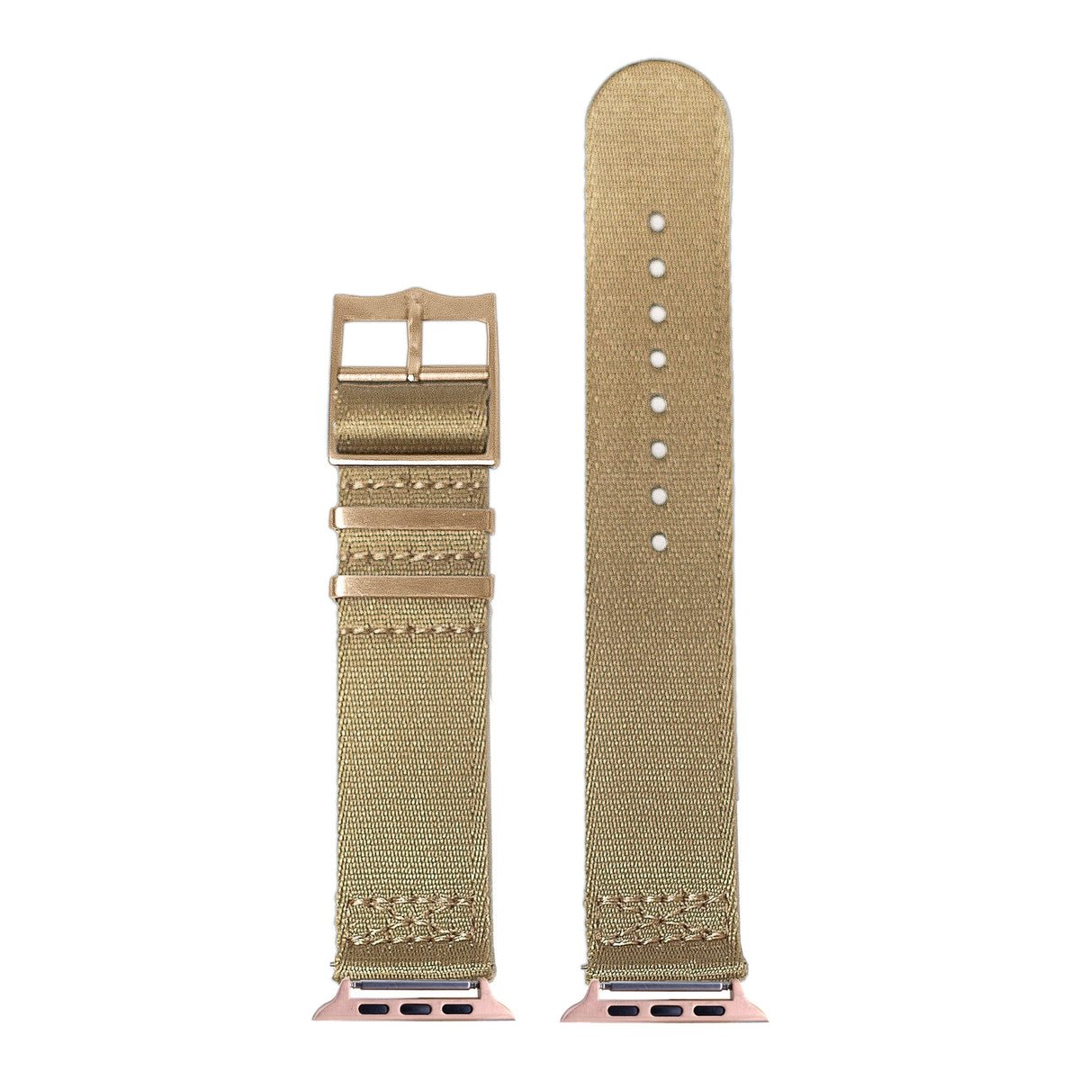 [Apple Watch] Ultra Militex - Desert Sand [Rose Gold Hardware] with Rose Gold Apple Watch connecters