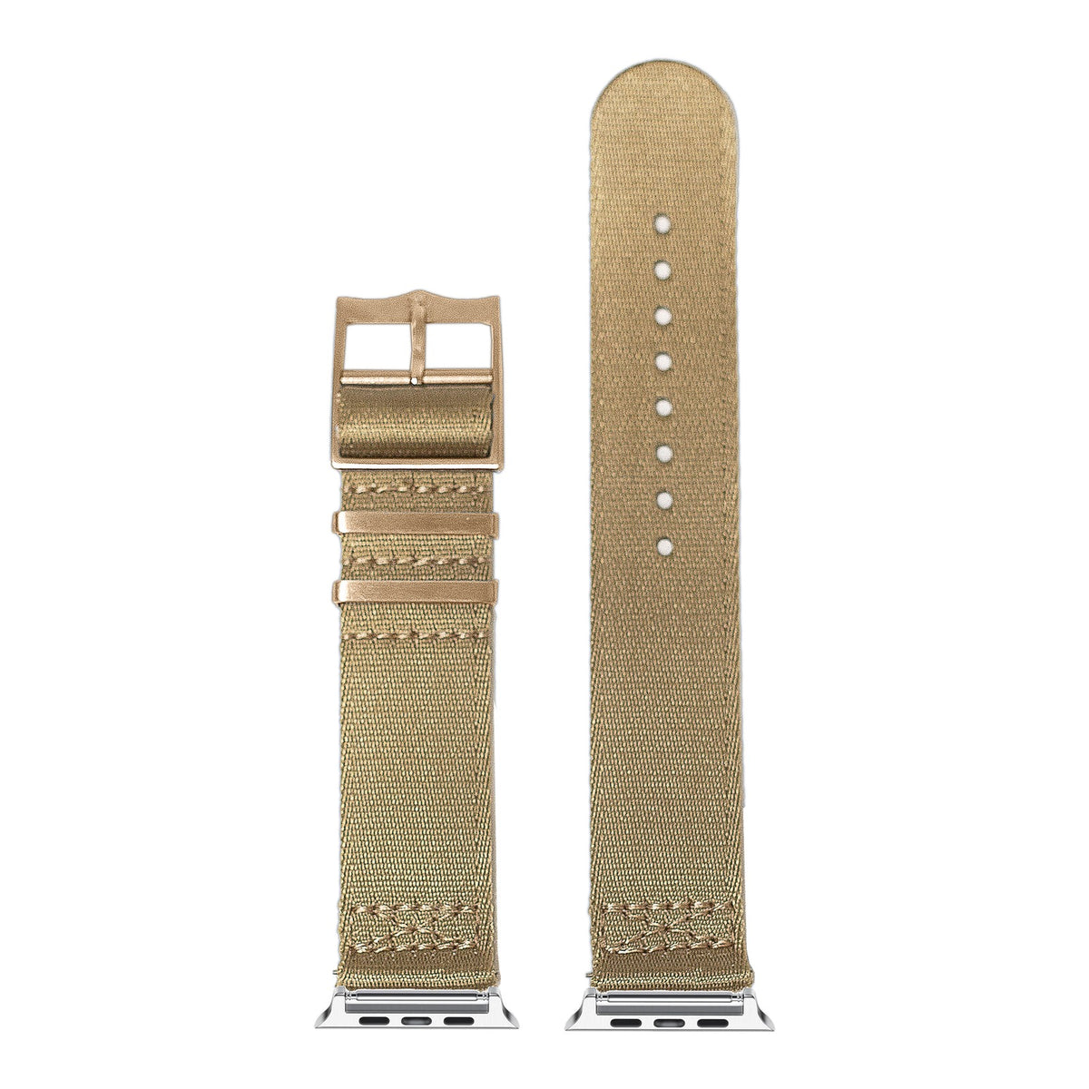 [Apple Watch] Ultra Militex - Desert Sand [Rose Gold Hardware] with Silver Apple Watch connecters