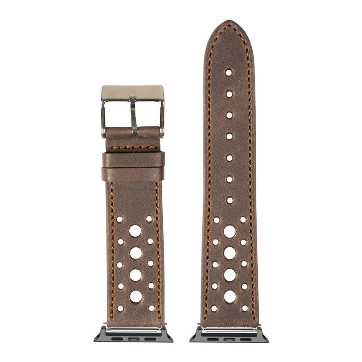 [Apple Watch] Leather - Daytona - Dark Brown with Black Apple Watch connecters