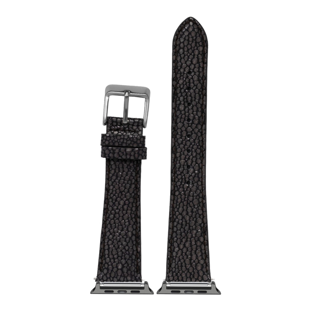 [Apple Watch] Faux Stingray - Navy Blue with Black Apple Watch connecters