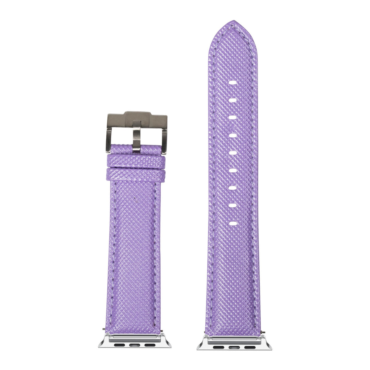 [Apple Watch] Sailcloth - Lavender with Silver Apple Watch connecters