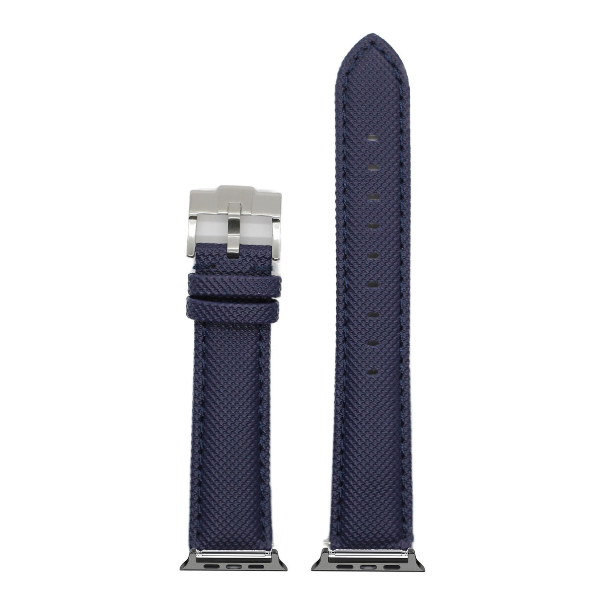 [Apple Watch] Sailcloth - Navy Blue with Black Apple Watch connecters