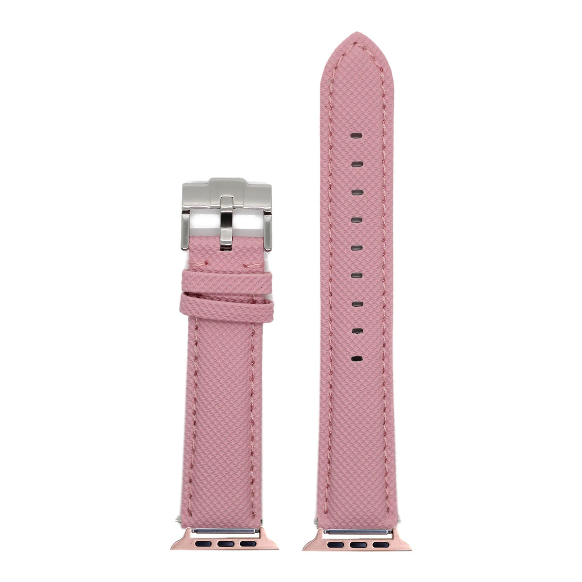 [Apple Watch] Sailcloth - Pink with Rose Gold Apple Watch connecters