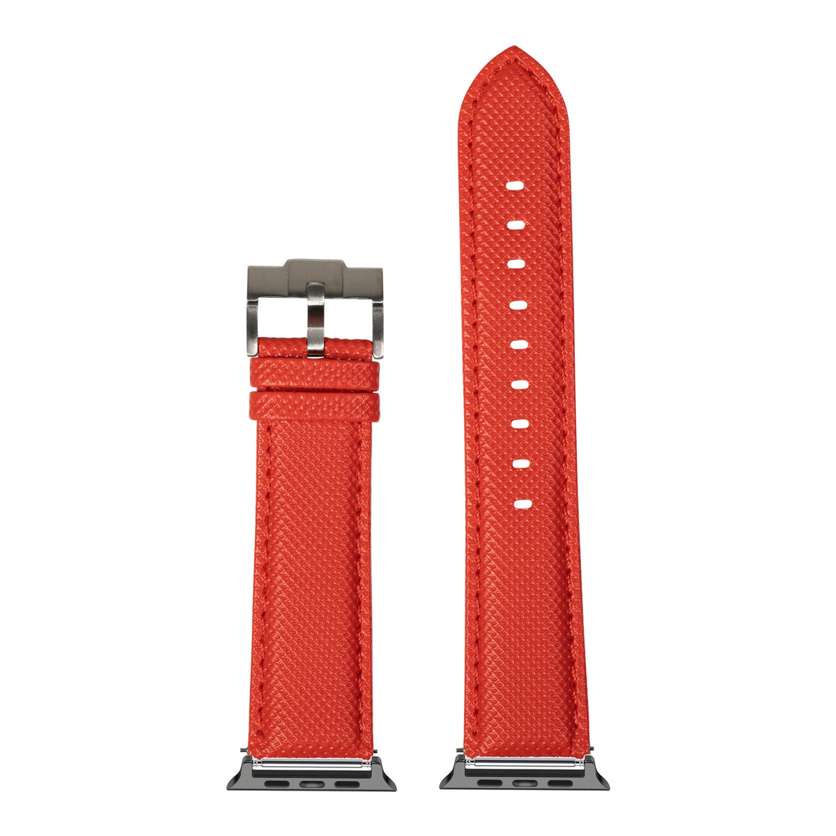 [Apple Watch] Sailcloth - Red with Black Apple Watch connecters