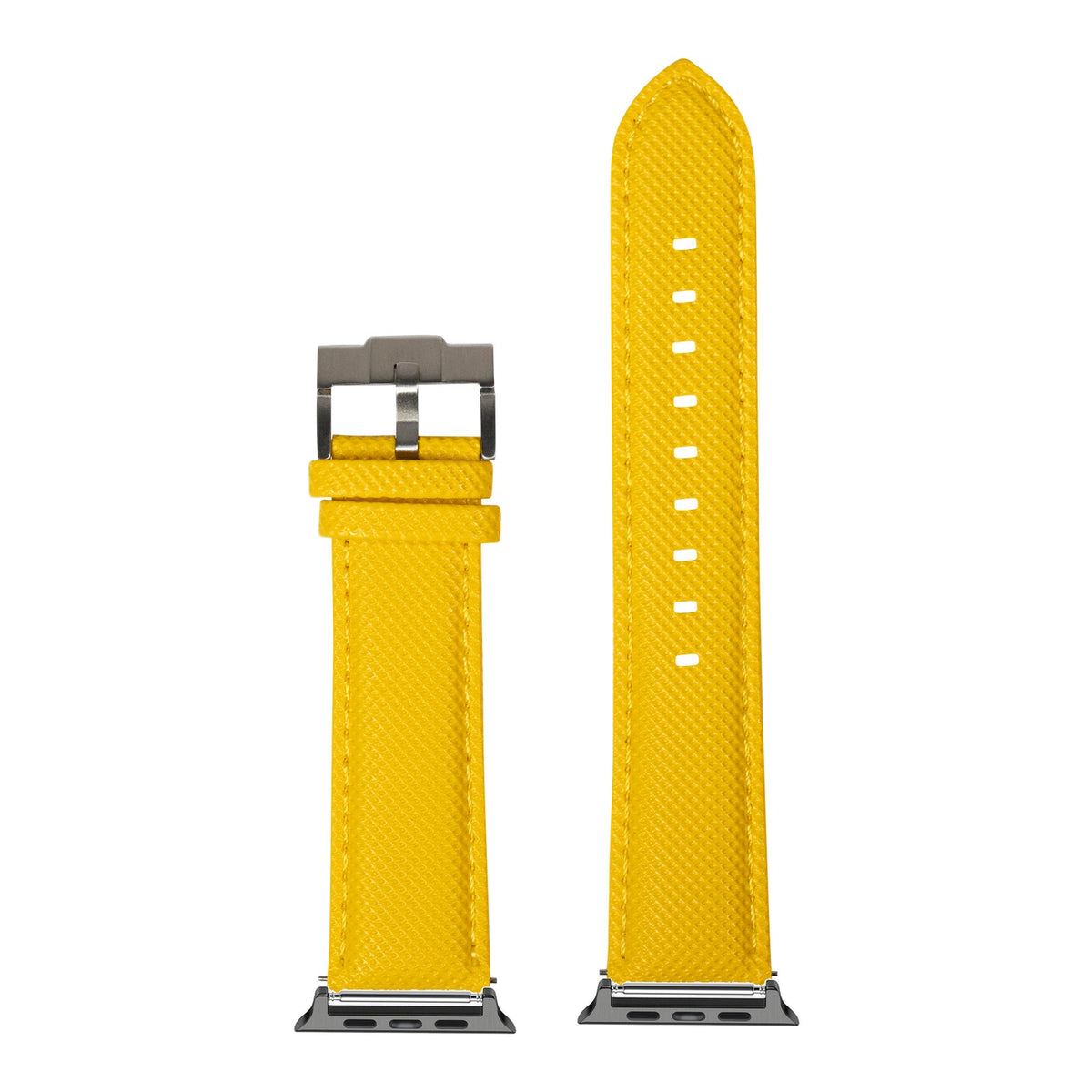 [Apple Watch] Sailcloth - Yellow with Black Apple Watch connecters