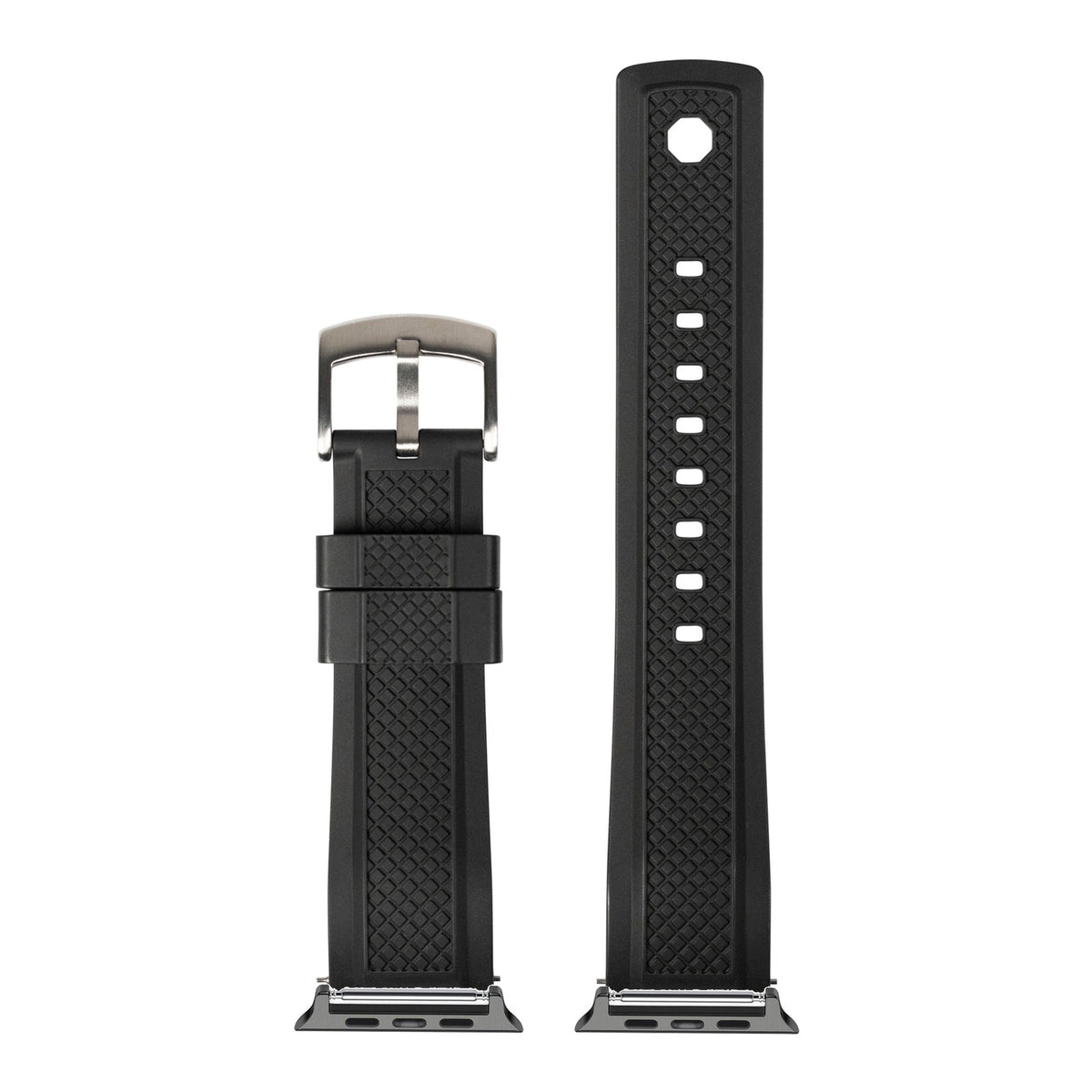 [Apple Watch] GridLock FKM Rubber - Black with Black Apple Watch connecters