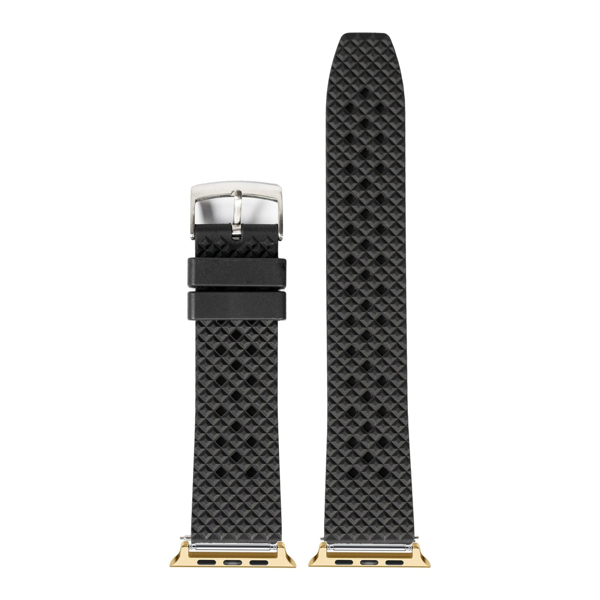 [Apple Watch] King Honeycomb FKM Rubber - Black with Gold Apple Watch connecters