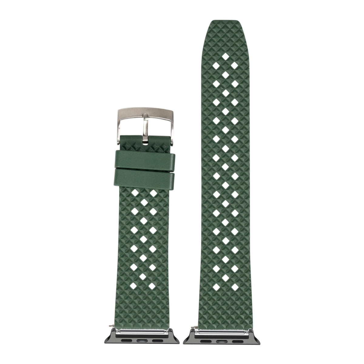 [Apple Watch] King Honeycomb FKM Rubber - Green with Black Apple Watch connecters