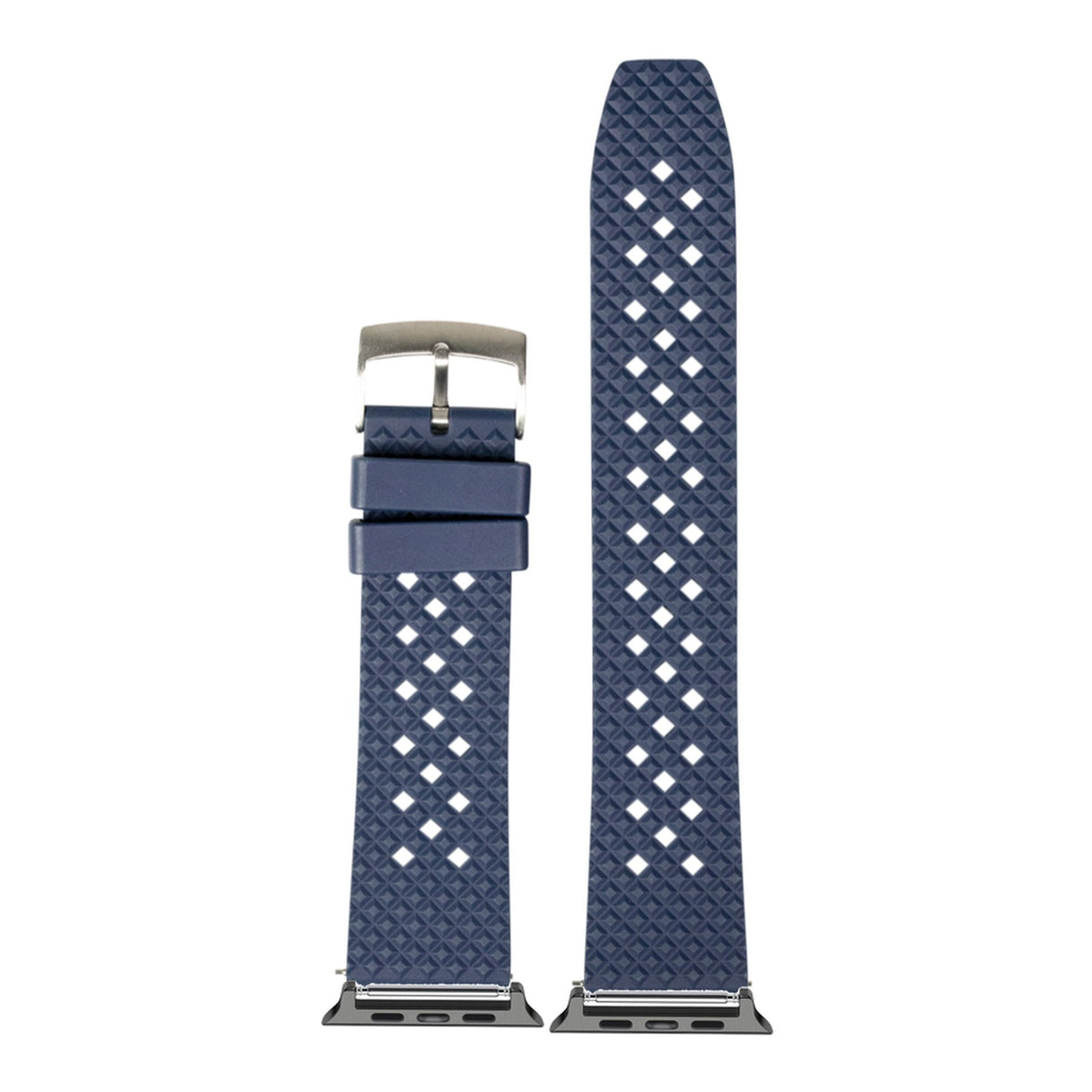 [Apple Watch] King Honeycomb FKM Rubber - Navy Blue with Black Apple Watch connecters