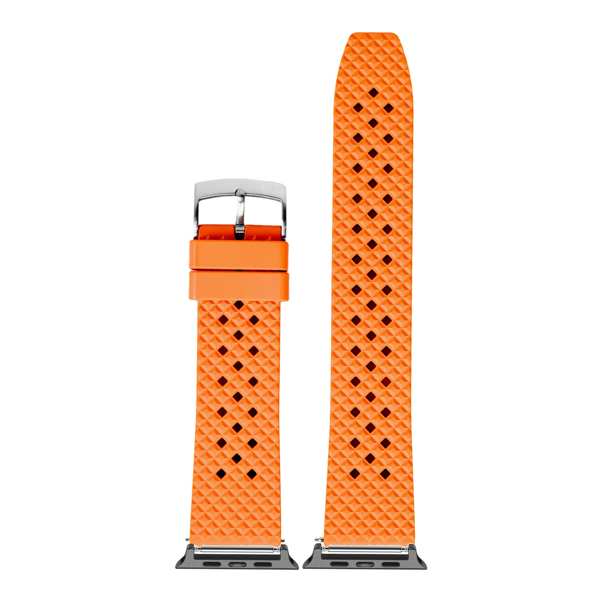 [Apple Watch] King Honeycomb FKM Rubber - Orange with Black Apple Watch connecters