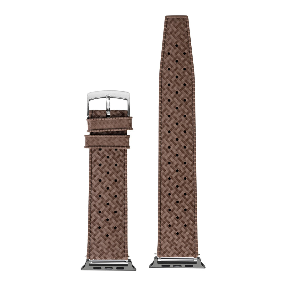 [Apple Watch] King Tropic FKM Rubber - Brown with Black Apple Watch connecters
