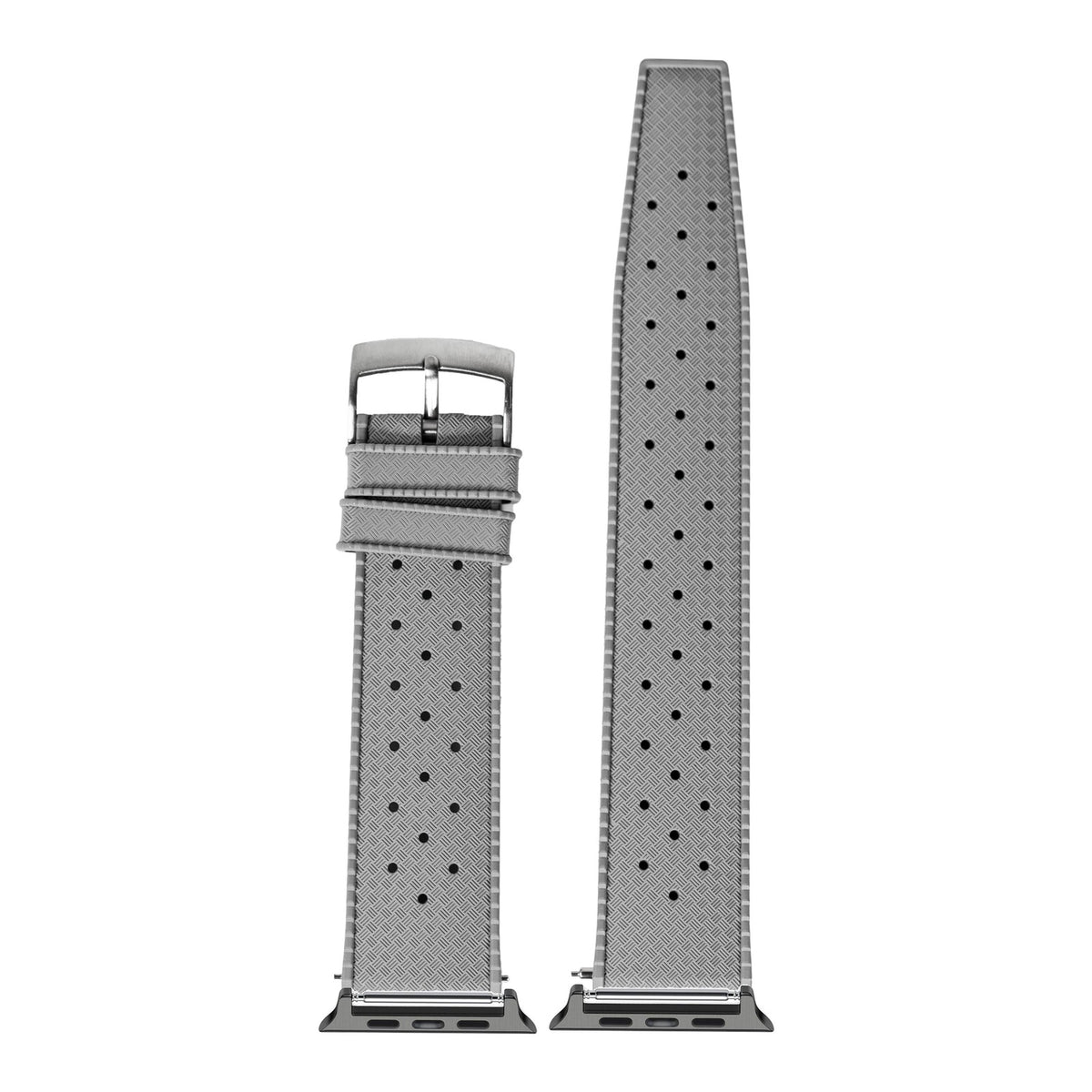[Apple Watch] King Tropic FKM Rubber - Grey with Black Apple Watch connecters