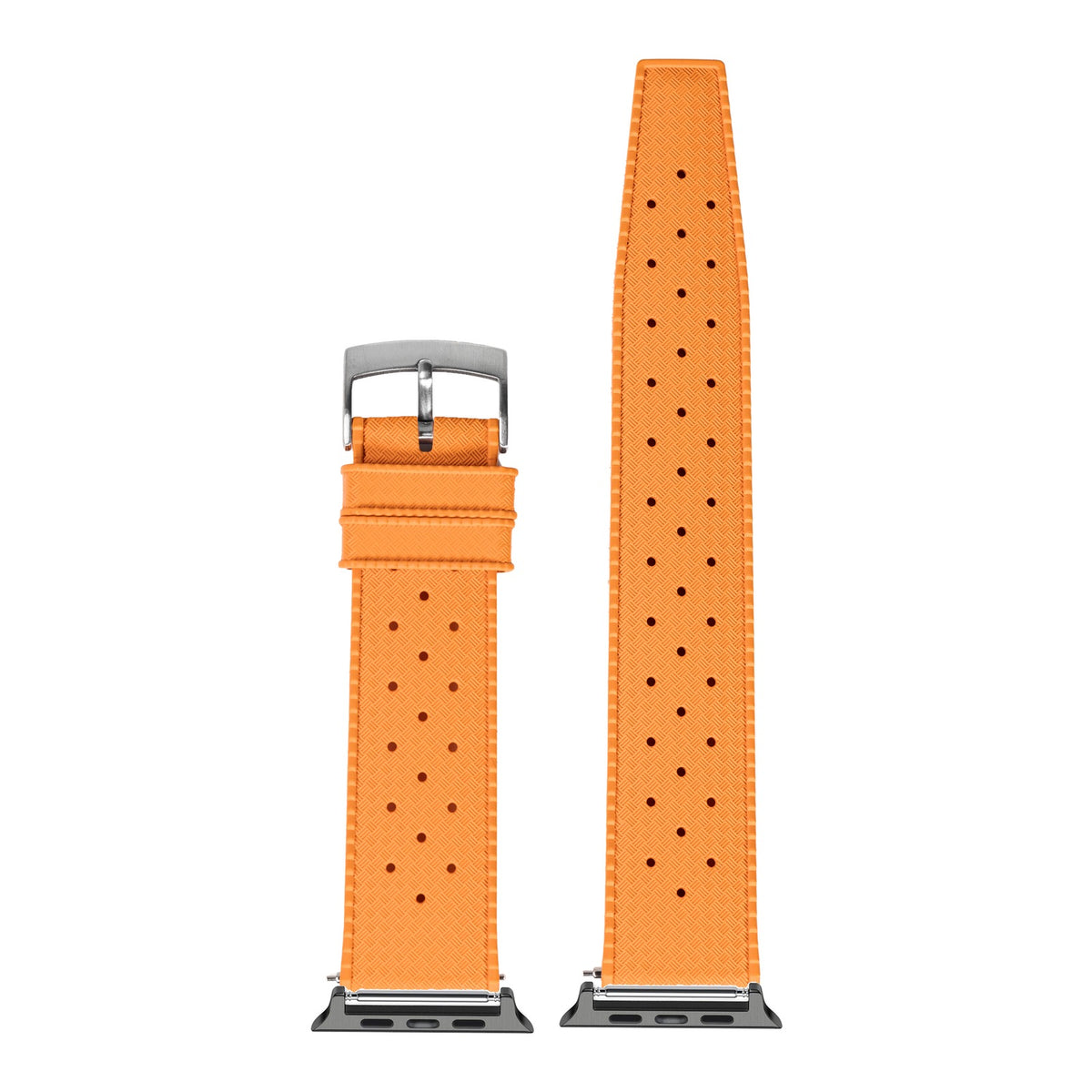 [Apple Watch] King Tropic FKM Rubber - Orange with Black Apple Watch connecters