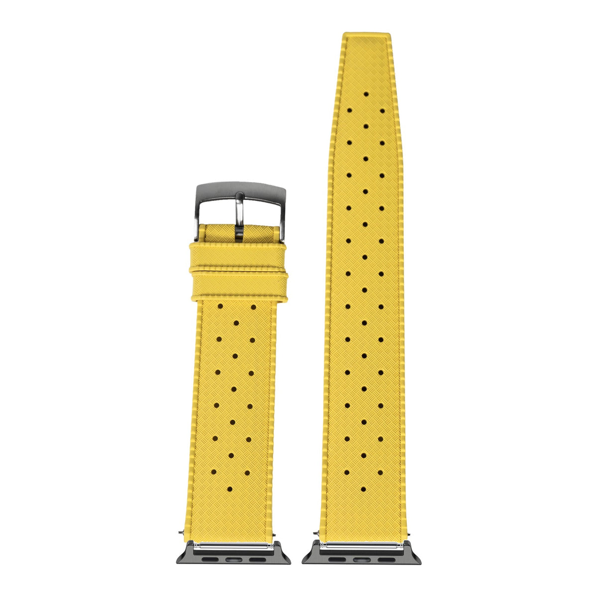 [Apple Watch] King Tropic FKM Rubber - Yellow with Black Apple Watch connecters