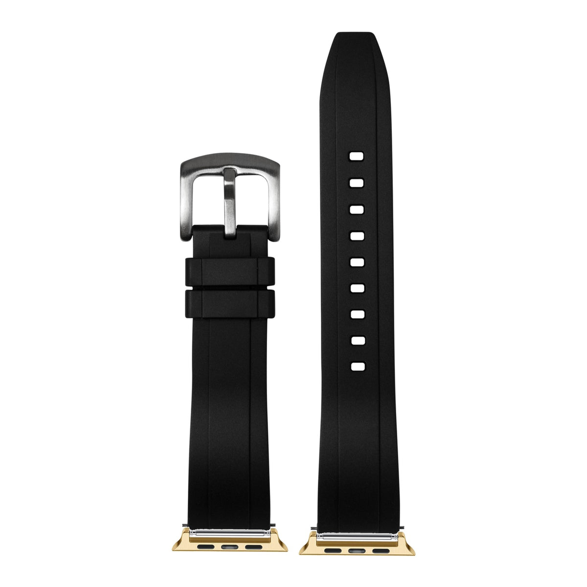 [Apple Watch] Kingston FKM Rubber - Black with Gold Apple Watch connecters