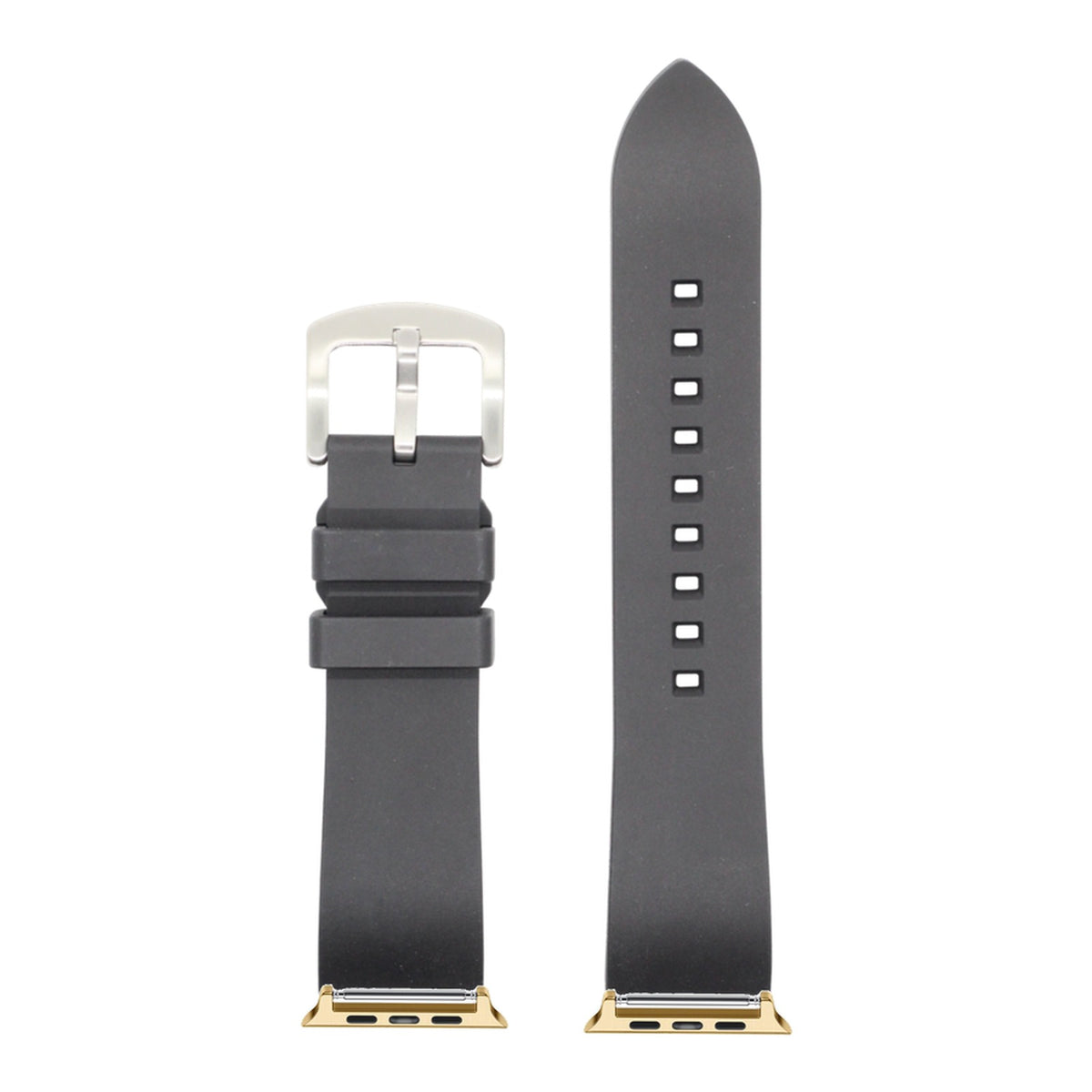 [Apple Watch] Prairie FKM Rubber - Black with Gold Apple Watch connecters