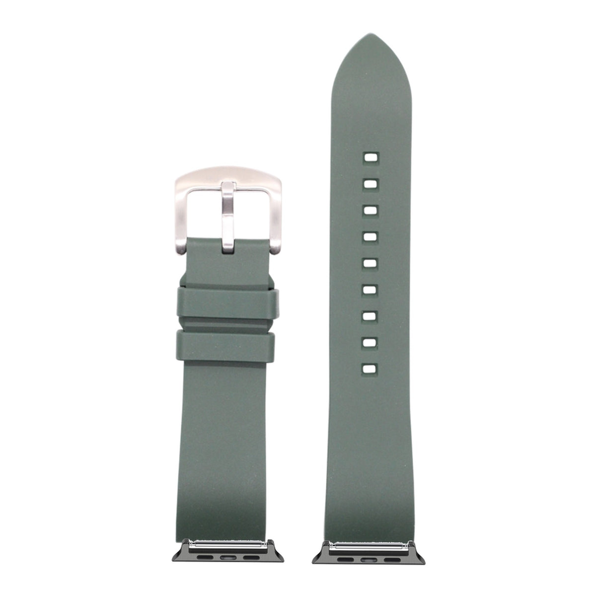 [Apple Watch] Prairie FKM Rubber - Forest Green with Black Apple Watch connecters